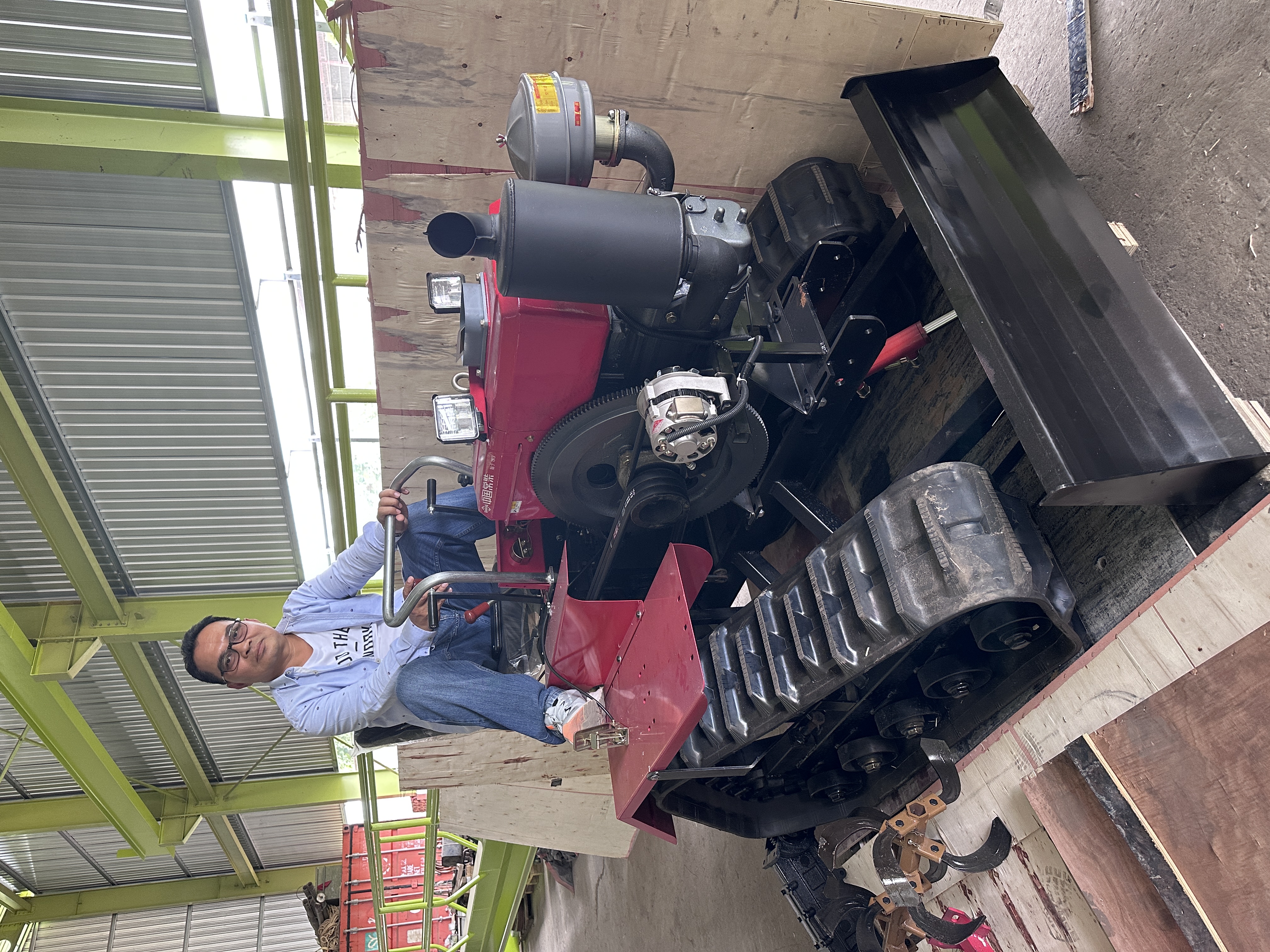 Tracked Agricultural Crawler Tractor on Site