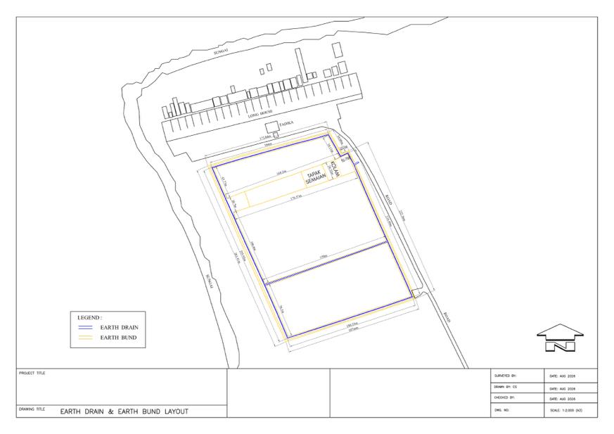 Site Plan and Earth Drain Layout